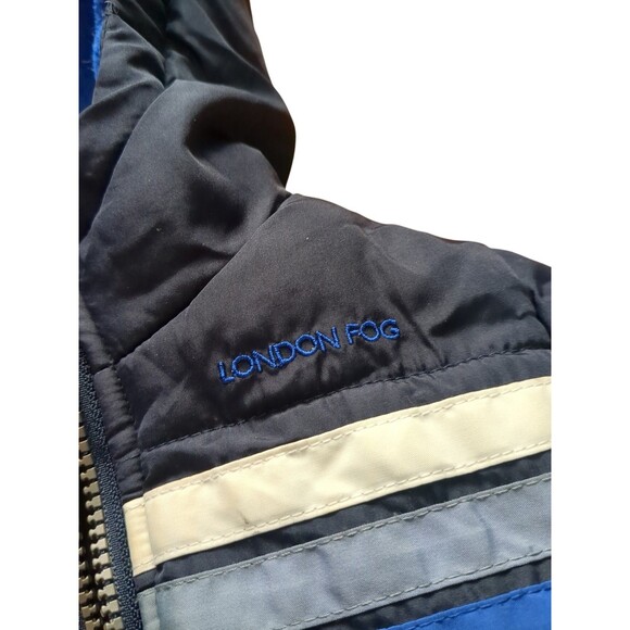 London Fog Boy's Toddler Blue Puffer Coat With Hood  Size 2T - Picture 8 of 11